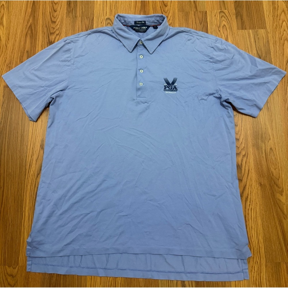 Polo Golf Ralph Lauren Polo Shirt Mens Large PGA Championship Valhalla Blue